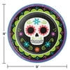 Day of the Dead Skull 8 Ct 9" Lunch Dinner Plates Halloween
