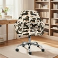 thumbnail image 2 of Xixirimido Dachshund Dog Sunglasses Pattern Swivel Office Arm Chair Covers Stretch Soft Desk Chair Slipcovers, Curved Back Leisure Armrest Chair Protector Accent Dining Chair Cover, 2 of 7
