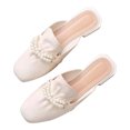 thumbnail image 3 of Sandalias para mujer, sandalias de punta cerrada, sandalias planas de tacón bajo, sandalias casuales con punta cerrada, funcionamiento suave, 3 of 9