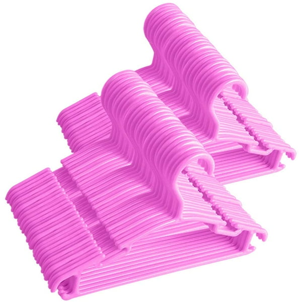 Juego de 100 Perchas de plástico para bebé, Perchas para clóset, Perchas para niños, Perchas pequeñas