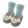 thumbnail image 2 of AURIGATE Clearance! Baby Non Slip Socks Toddler Boys Girls Solid Color Cartoon Dog Socks Keep Warm Plush Kids Soft Non-slip Indoor Toddler Shoes Socks, 2 of 5