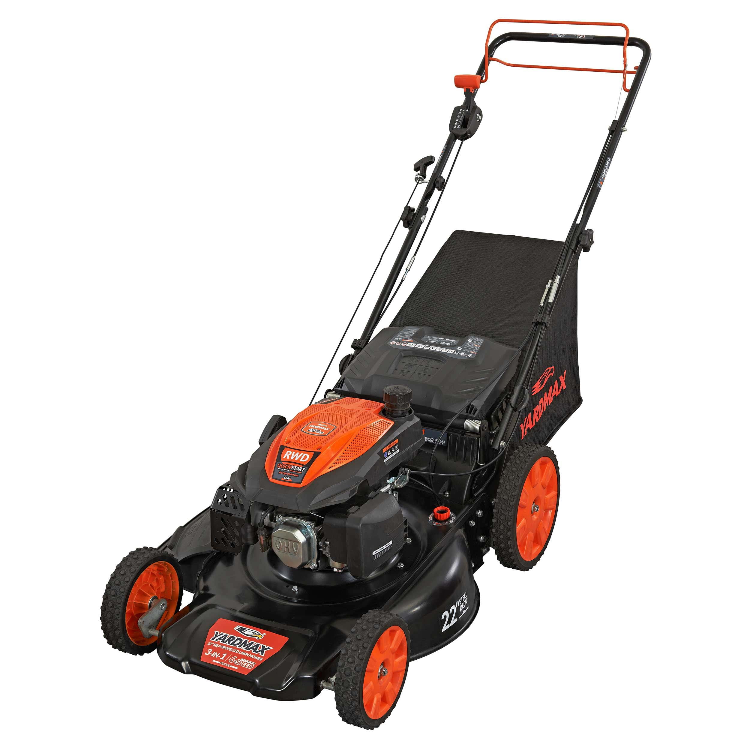 22 in. 201cc SELECT PACE 6 Speed CVT High Wheel RWD 3-in-1 Gas Walk Behind Self Propelled Lawn Mower - 2