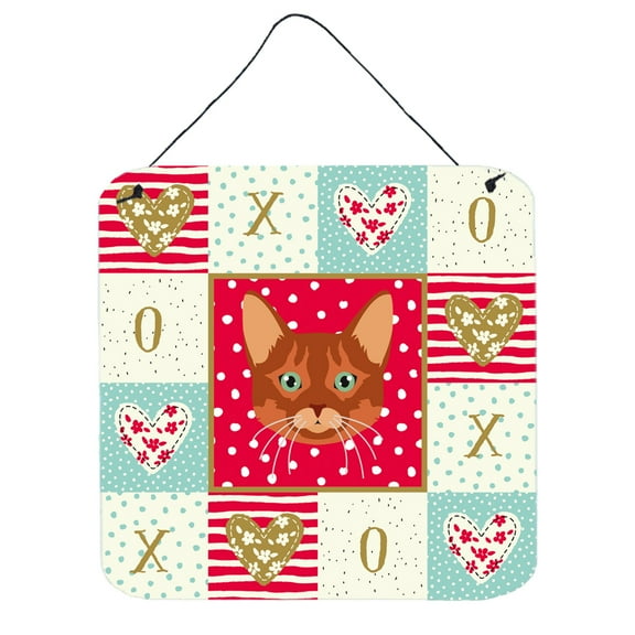 Carolines Treasures CK5169DS66 Somali Cat Love Wall or Door Hanging Prints Red 6HX6W multicolor