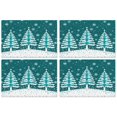 thumbnail image 1 of Merry Christmas Green Winter Xmas Trees Set Of 4 Holiday Table Place Mats Heat-resistant Placemats 12 X 18 Inch Holiday Dining Table Place Mats for Kitchen Dining Table,Kitchen Table Mats, 1 of 5