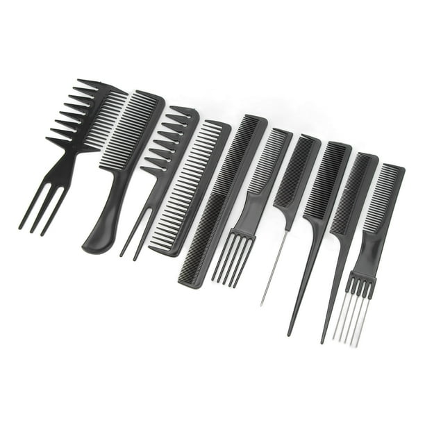 Juego De Peines Para El Cabello, Juego De Peines Para Peinar, 10 Piezas Para Peluquería