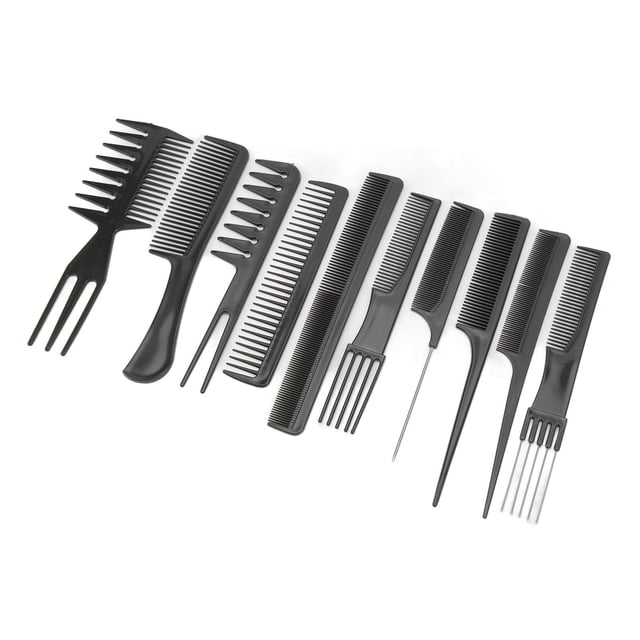 Juego De Peines Para El Cabello, Juego De Peines Para Peinar, 10 Piezas Para Peluquería
