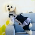 thumbnail image 4 of Pet Denim Dress with Cute Bow-Knot Vest Skirt Lace Tutu Summer Spring Clothes for Cats and Small Dogs, 4 of 8