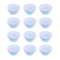 thumbnail image 2 of 12 Uds. Ensaladeras de 6 pulgadas, cuencos para servir comida, vajilla de porcelana de imitación, punto azul claro, 2 of 8