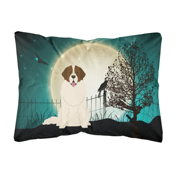 Carolines Treasures BB2217PW1216 Halloween Scary Moscow Watchdog Canvas Fabric Decorative Pillow, 12H x16W, multicolor
