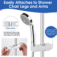 thumbnail image 4 of Support de Pomme de Douche pour Chaise de Douche, Support de Douche à Main Compatible avec Siège de Bain, Banc de Transfert, Tabouret de Bain, Commode de Douche, 4 of 8