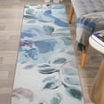 thumbnail image 3 of My Magic Carpet 2.5'x10' Machine Washable Kitchen Hallway Runner Rug - Sasha Floral Cream Blue, 3 of 6