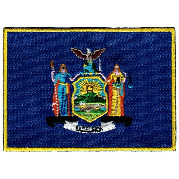 New York Embroidered Iron-On Flag Patch