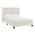 thumbnail image 1 of King Modern Wing Bed in Ivory Velvet, 1 of 6