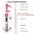 thumbnail image 4 of Yescom 10.1 Ft Static Spinning Dancing Pole Kit 45mm Silicone Party Club Exercise Pink, 4 of 9