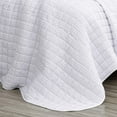 thumbnail image 4 of Chezmoi Collection Wilmer 3-Piece Waffle Quilt Set Queen Size, White, Soft and Cozy Waffle Weave Textured Lightweight Bedspread for All Season Quilt (94x98in) + 2 Standard Pillow Shams, 4 of 9
