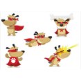 thumbnail image 6 of Ambesonne Animal Soap Dispenser & Toothbrush Holder Set, Superhero Puppy with Paw, 2 Pcs, Red Cream White, 6 of 6