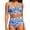 Blue, variant on Women'S O Ring Bikini Sets 2 Pieces Floral Print Swimsuits High Waisted Bathing Suits XL
