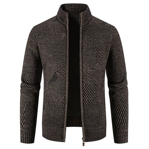 Chaquetas para hombres Abrigos Abrigos Moda Otoño e invierno Cuello alto Suéter Chaqueta de lana informal Odeerbi ODB-5