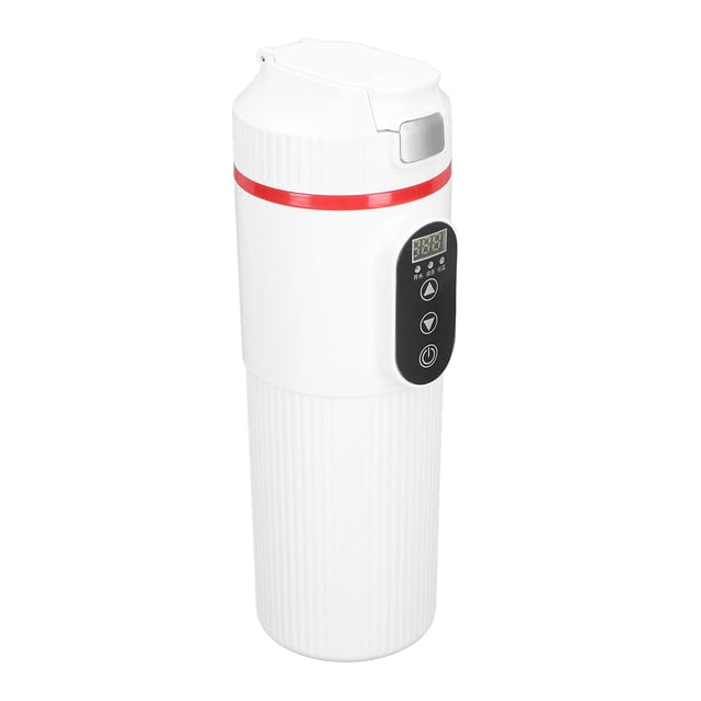 Car Electric Kettle 500ml Stainless Steel Intelligent Temperature Display, Hot Water On The Go