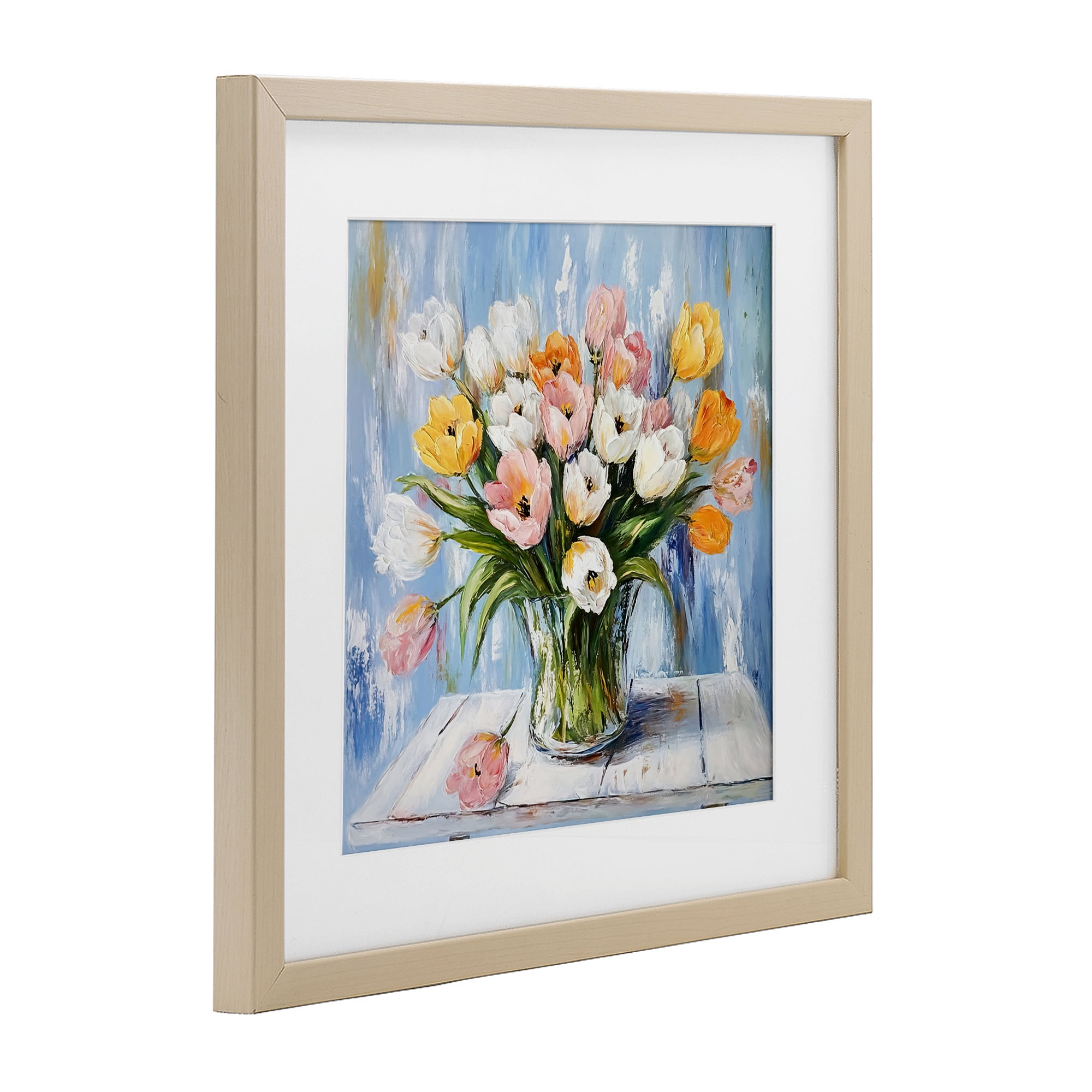 Stupell Industries Her Cottage Garden Tulips Birch Framed Print Under Glass, design by Tina LeCour
