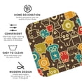 thumbnail image 4 of Disketp Robot And Monsters Funny Coasters,4 Pcs Leather Coasters With Holder, Perfect Housewarming Hostess Gifts,Protect Furniture From Water Marks Scratch And Damage, 4 of 9