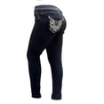 thumbnail image 4 of Jack David Plus Size Women's Stretch Premium Denim Black/Blue Jeans Skinny Pants 39469MS, 4 of 7