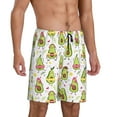 thumbnail image 2 of Wukai Avocado Playing Music Men’s Short Pajama Pants With Pockets Soft Sleep Pj Shorts for Men-X-Large, 2 of 6