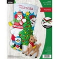 thumbnail image 4 of Bucilla Felt Stocking Applique Kit 18" Long-Tree Party, 4 of 7