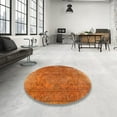 thumbnail image 4 of Ahgly Company Machine Washable Indoor Square Traditional Orange Red Area Rugs, 3' Square, 4 of 7