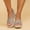 Brown, variant on Daqian Sandals for Women Women's Casual Platform Straw Middle Heel Wedge Open Toe Breathable Sandals Slide Sandals for Women White 9(42)