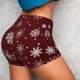 thumbnail image 4 of Fotbe Romantic white snowflakes Shorts Sin Costuras – Shorts Deportivos de Cintura Alta para Mujer, Elásticos para Gimnasio, Yoga, Running o Ciclismo-Small, 4 of 8