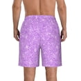 thumbnail image 3 of Naloa Lilac Glittering Men's Beach Shorts, Surfing shorts, Swim trunks, Quick Dry Swim Trunks for Surfing Beach Fun - X-Large, 3 of 9