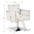 thumbnail image 2 of BarberPub Classic Hydraulic Barber Chair Salon Spa Hair Beauty Styling White 3021, 2 of 8