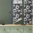 thumbnail image 5 of Ambesonne, Poppy Peel & Stick Wallpaper for Home, Blossoming Vintage Poppies, 13"x36", Grey Black White, 5 of 5