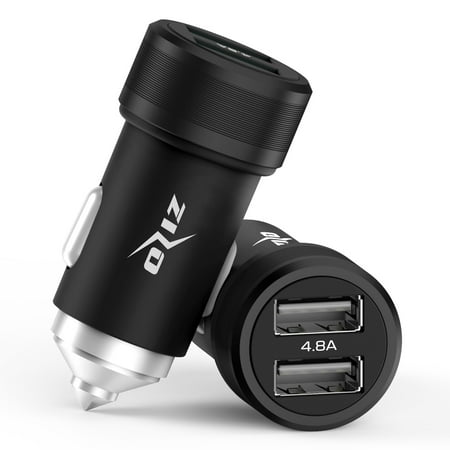ZizoCharge F1 Dual Fast Charge Car Charger with ZizoBoost and ShockIQ Technology Fast Charge Window Breaker Design