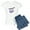 With Blue Strpe Pant, variant on - Tree Sloth Pajamas - Women's Light Pajamas