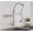 Brushed nickle A, variant on Matte Black Finish Dual Spout Kitchen Sink Faucet Deck Mount Spring Kitchen Mixer Tap Kitchen Hot and Cold Water Tap