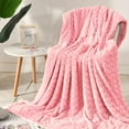 thumbnail image 3 of HAITRAL 2-in-1 Pillow Blanket for Home and Travel Little Rose Pink, 3 of 6
