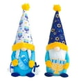 thumbnail image 2 of YOHAVEN Hanukkah Gnome Doll, Set of 2 Blue Faceless Plush Dolls with Long Hat for Home Window Office Table Decor, Holiday Mythical Gnome Ornament for Adults, 2 of 9