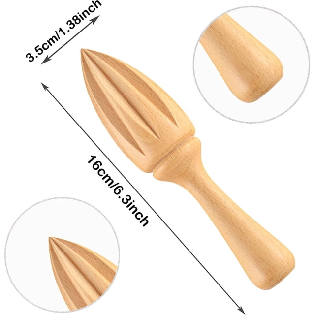 Exprimidor de cono de limón, prensa manual, exprimidor de limón de madera, exprimidor Natural para jugo de limón, limón, jugo de naranja, cítricos ShuxiuWang 8390605805035