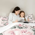 thumbnail image 4 of Manfei Cartoon Floral 7-Piece Twin Bedding Sets,Pink Kawaii Flower Bedding Comforter Set,Natural Plant Sheet Sets For Children,Super Cozy Room Decor, 4 of 8