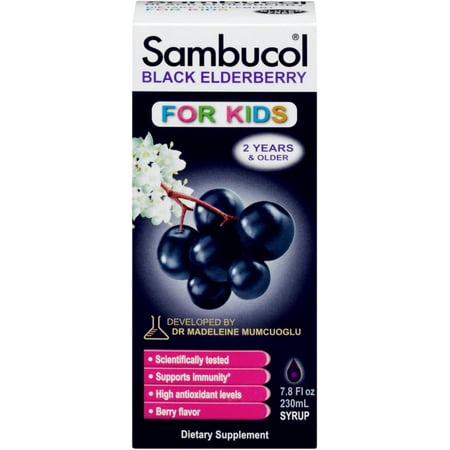 Black Elderberry Syrup for Kids 7.8 oz (Pack of 2)