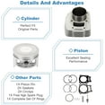 thumbnail image 4 of ECCPP Cylinder Piston Head Gasket Top End Set For 2000-2006 Honda Rancher TRX350 350, 4 of 7