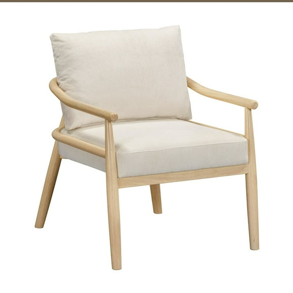 TOV Furniture Dixie Cream Performance Corduroy Accent Chair
