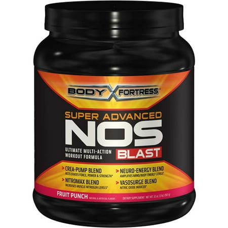 Body Fortress Powder Bf Super Nos Blast Fruit Punch 2lb