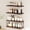 Dark Brown, variant on Fairy 4+1 Tier Bathroom Floating Shelves Over Toilet, 15.8in Wall Shelves for Bathroom, Living Room,Bedroom and Kitchen (Carbonized Black)