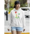 thumbnail image 2 of Pooh Bear W Balloons Hoodie Women -Smartprints Designs, Female Large, 2 of 4