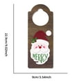 thumbnail image 6 of Hariumiu Christmas Doorknob Decorations Christmas Wooden Doorknob Decoration Santa Claus Snowman Stocking Holiday Decor Door Handle Hanger Pendant Party, 6 of 8
