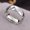 Silver, variant on Unisex Titanium Steel Rhombus Ring, Electroplated Stainless Steel, Faceted Design, Gold, Silver, or Rose Gold Finish