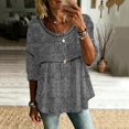 thumbnail image 5 of Long Sleeve Shirts for Women Loose Fit Pleated Cuff Western Print Button Down Long Sleeve Blouse Shirts Tops, 5 of 6